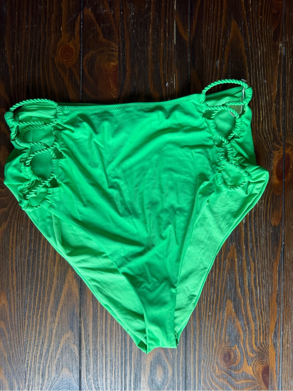 aerie Bright Green High-Waist Bikini Bottoms